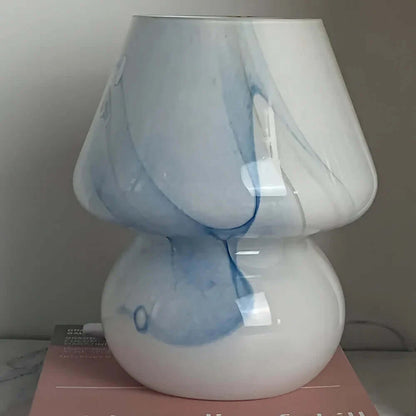 Lampe champignon décorative en verre