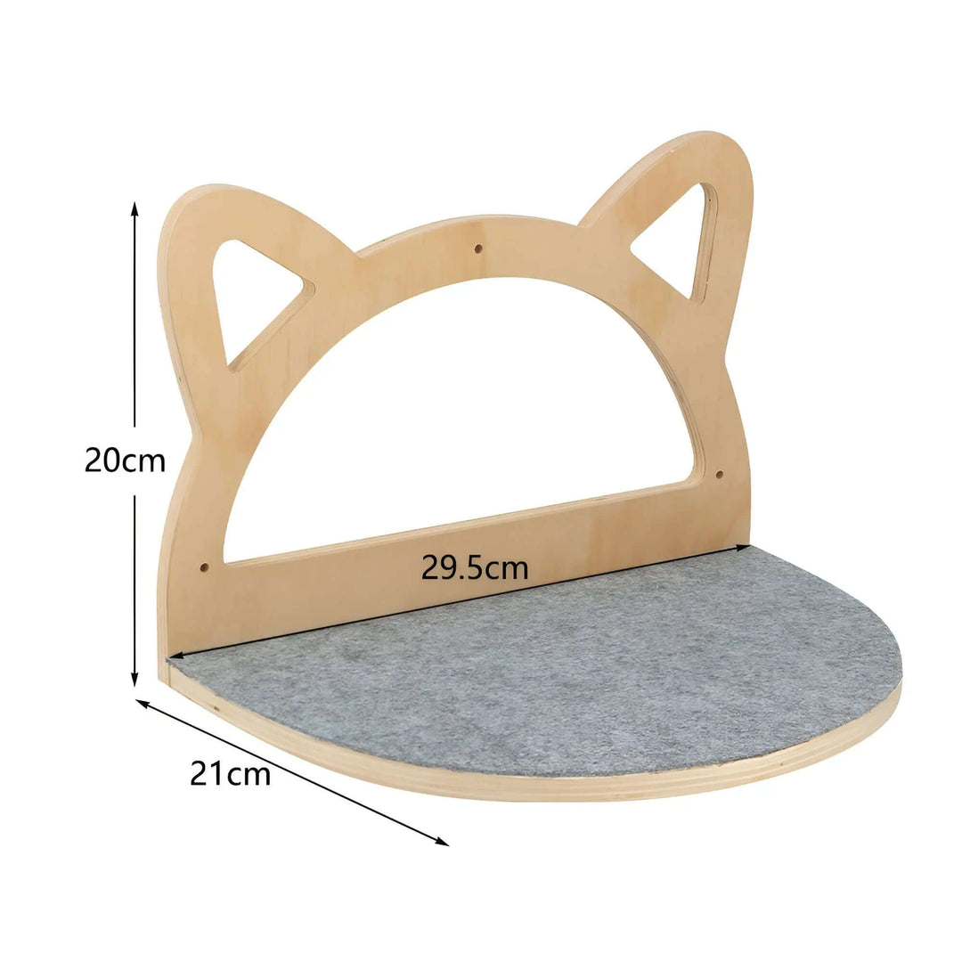 Wandkletterbrett mit Kratzsäule für Katzen