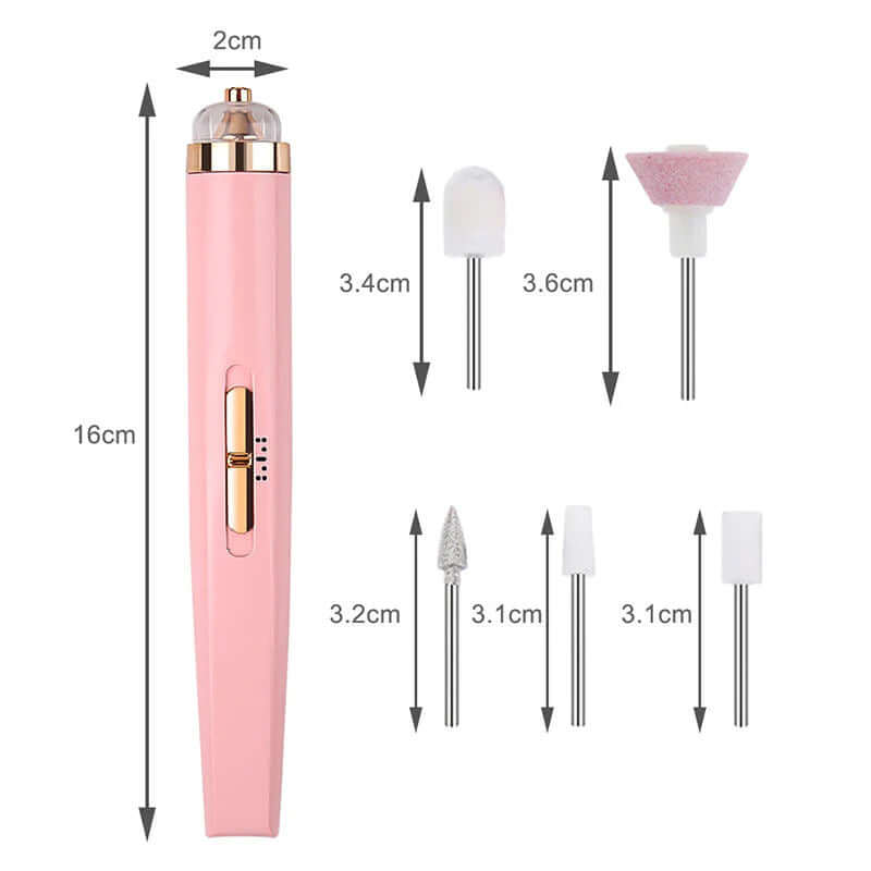 Appareil électrique de soin des ongles 5 en 1 - Kit de manucure avec lumière LED