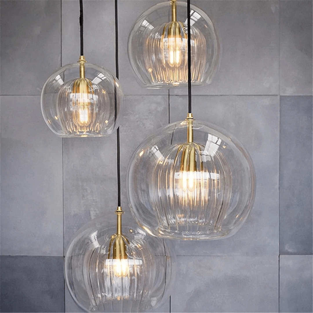 Moderne LED Pendelleuchte Glaskugel - Höhenverstellbar