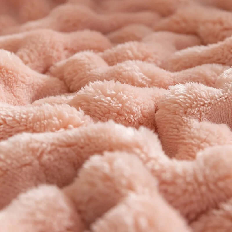 Luxus Fleece Decke Blasentextur - Kuschelweich