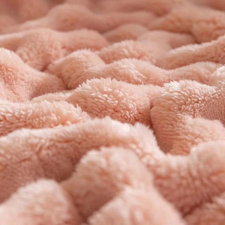 Luxus Fleece Decke Blasentextur - Kuschelweich