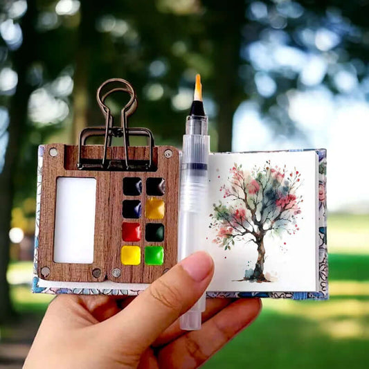 Kompaktes Aquarell-Set für unterwegs