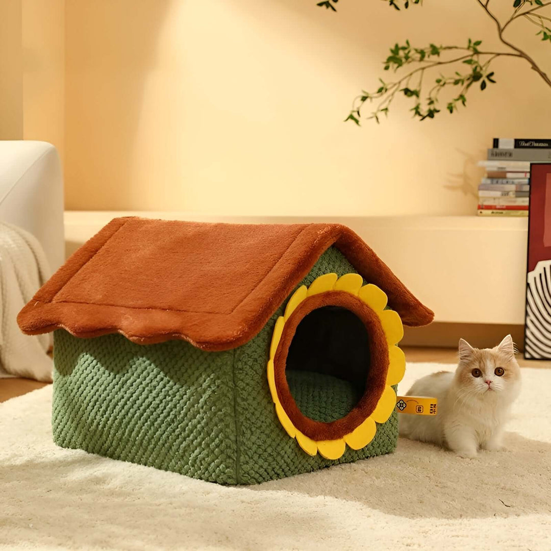 Tente confortable pour chat - grotte de couchage intérieure