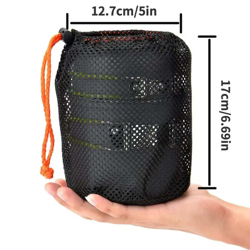 Batterie de cuisine de camping 6 pièces avec couverts