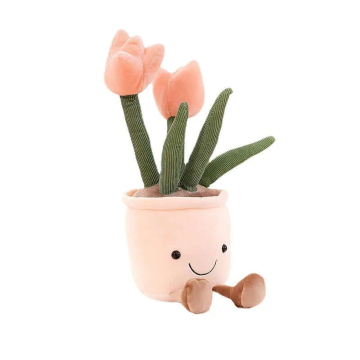 Peluche fleur câline - compagnon d'oreiller doux