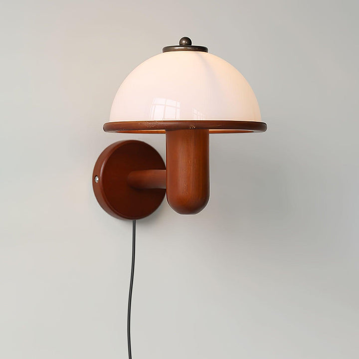 Pilz Design Wandleuchte Holz Modern