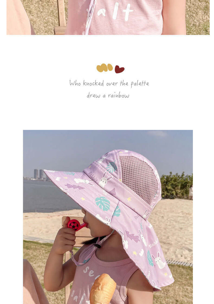 Sonnenhut Kinder Anti-UV mit Pfeife - Schutz für Sommertage