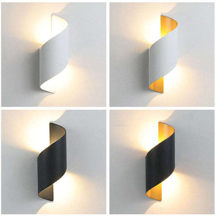 Moderne Spiral-LED-Wandleuchte