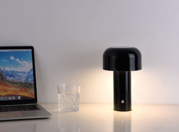 Lámpara de mesa con forma de hongo inalámbrica, regulable