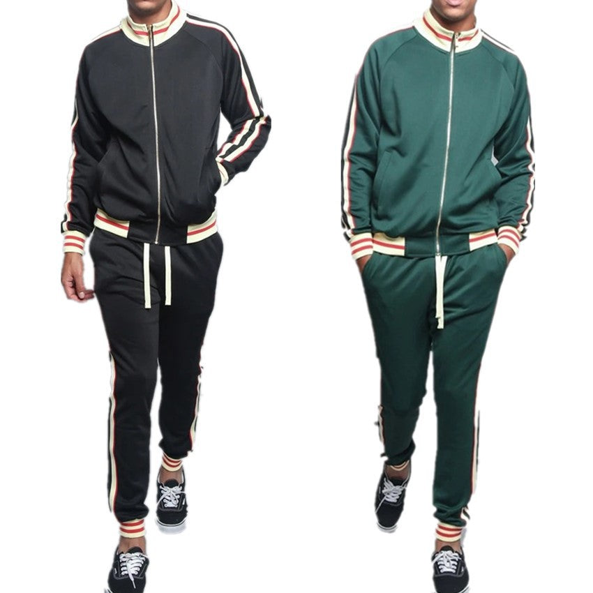 Herren Trainingsanzug Set | Streifenjacke & Jogginghose - Komfort