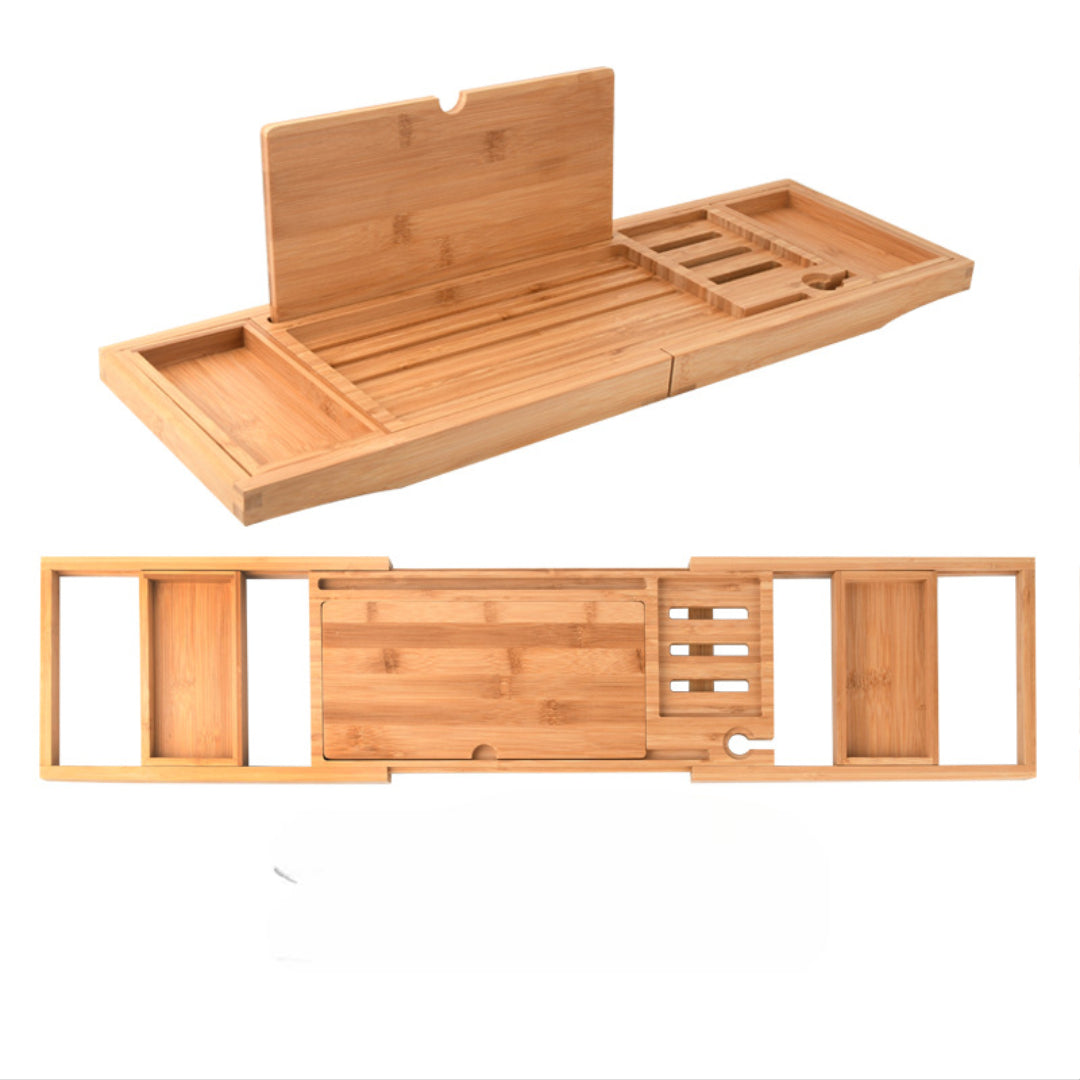 Luxus portavasca da bagno in bambù - Regolabile & elegante