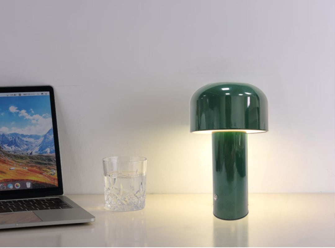 Lámpara de mesa con forma de hongo inalámbrica, regulable