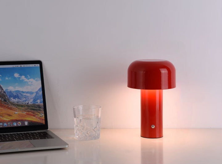 Lámpara de mesa con forma de hongo inalámbrica, regulable