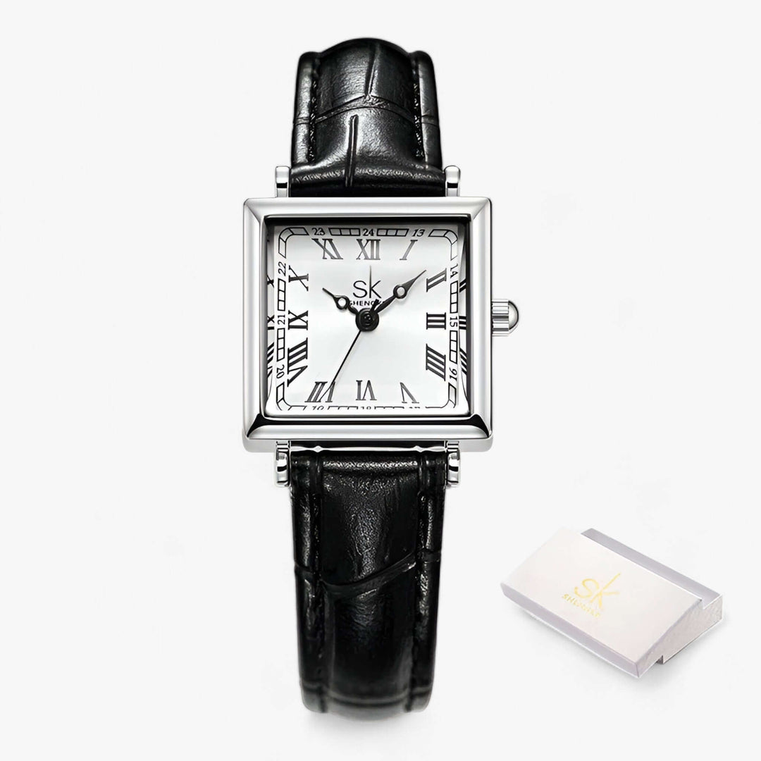 Quadratische Damen-Armbanduhr- Modernes Design & Eleganz