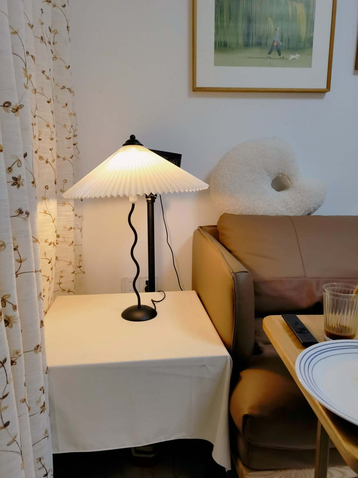 Designer Tischlampe Metall Modern Wellenförmig