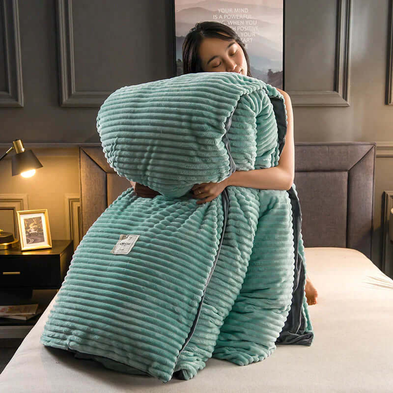 Samt-Fleece Bettbezug für luxuriösen Schlafkomfort