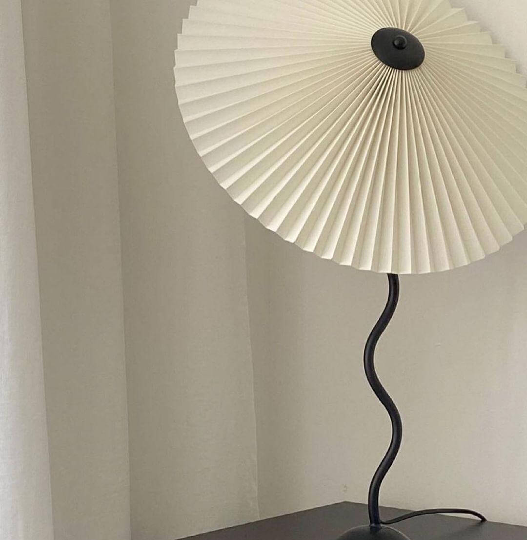 Designer Tischlampe Metall Modern Wellenförmig