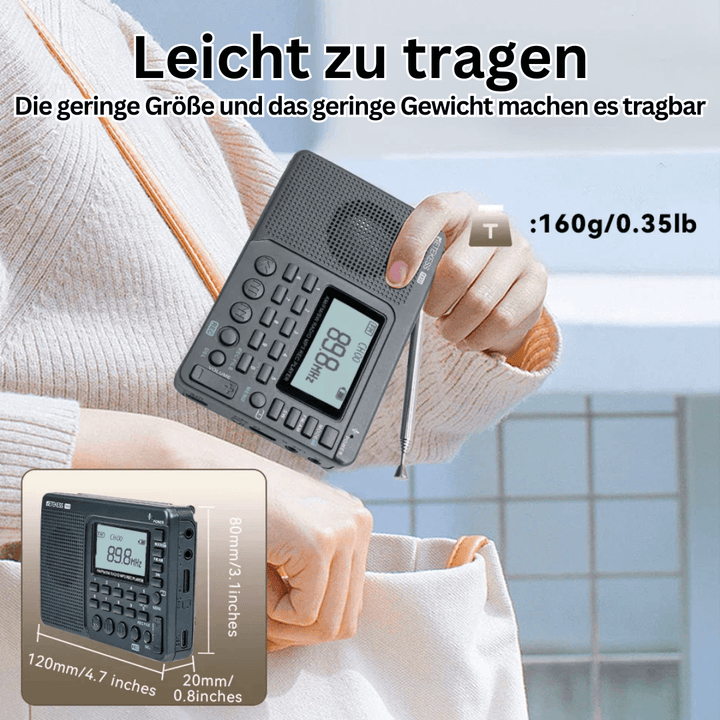Radio multibande portable avec fonction d'enregistrement