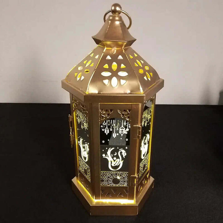 Ramadan Tischlampe Deko Metall Laterne Stimmung Licht
