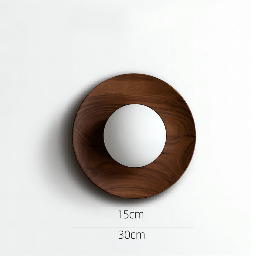 Applique minimaliste blanche en bois naturel