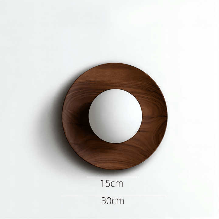 Applique minimaliste blanche en bois naturel