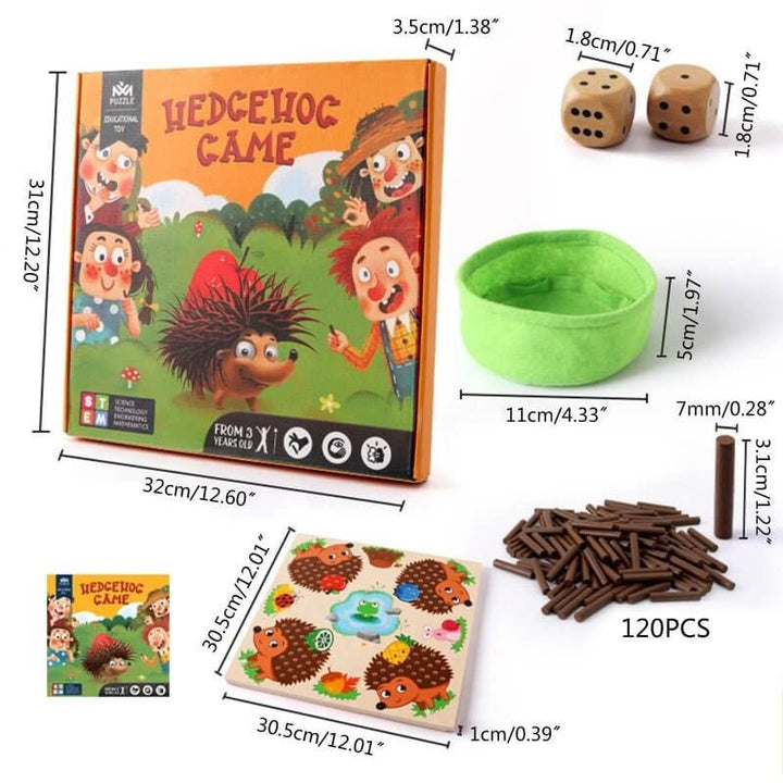 Montessori Holz-Rechenspiel Igel - Zähl- & Lernspaß