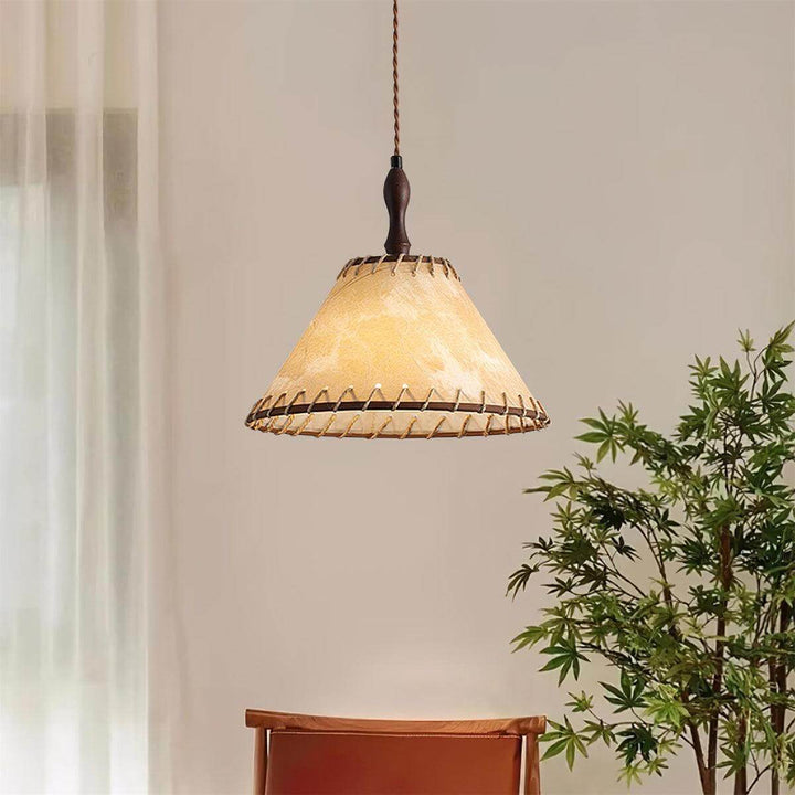 Holz & Stoff Hängeleuchte