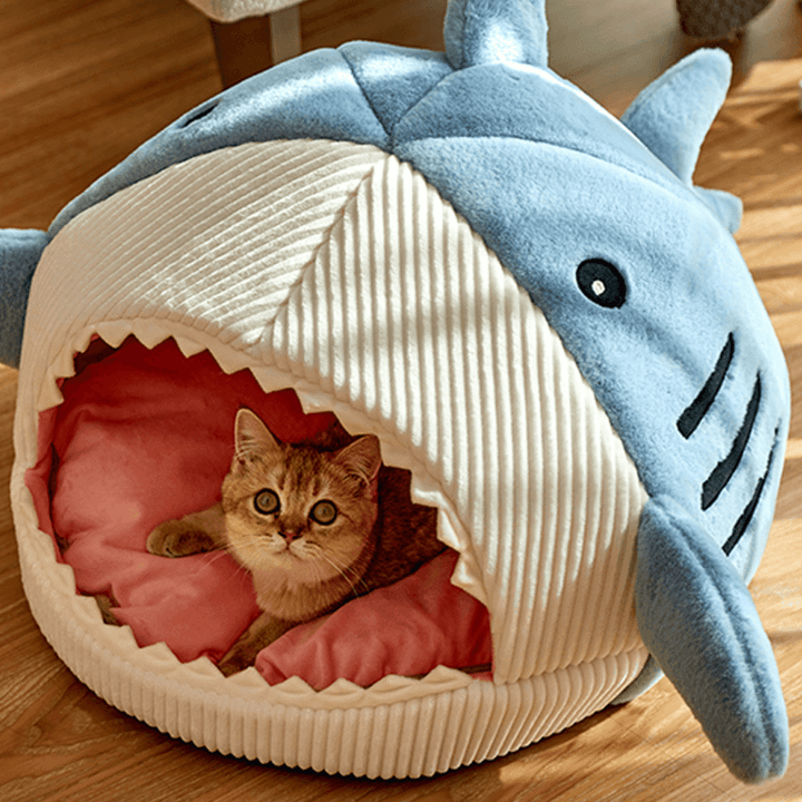 Grotte pour chat douillette avec coussin câlin