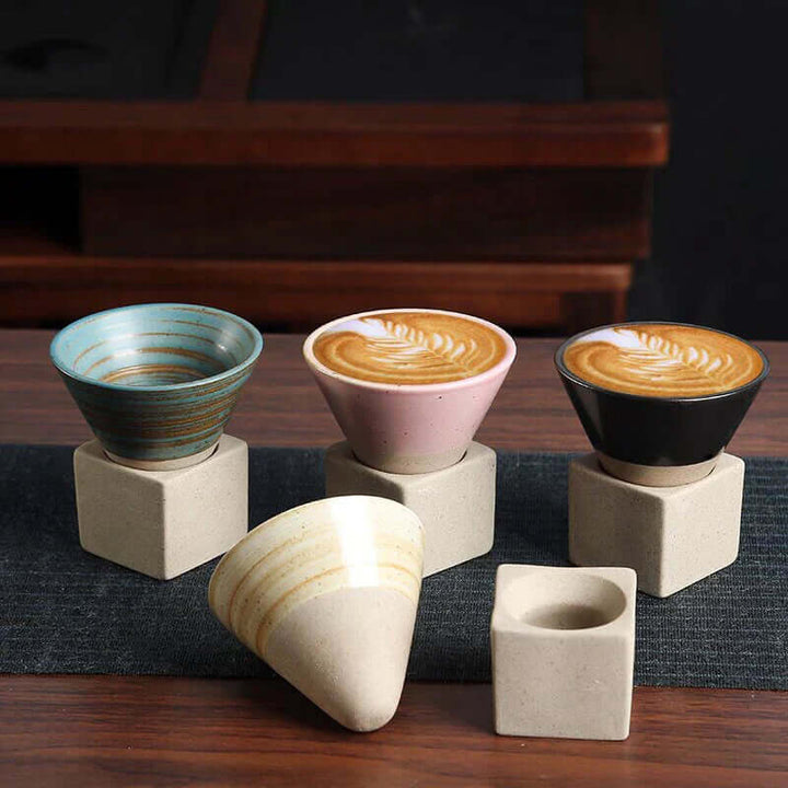 Handgefertigte Keramik Teetasse - Japanischer Stil