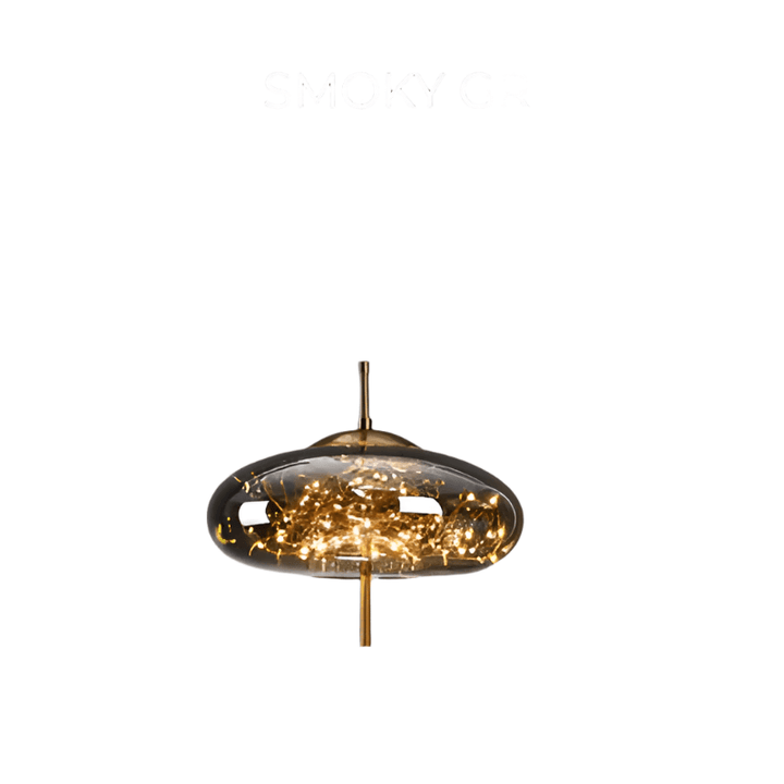 Elegante Braune Glas Pendelleuchte