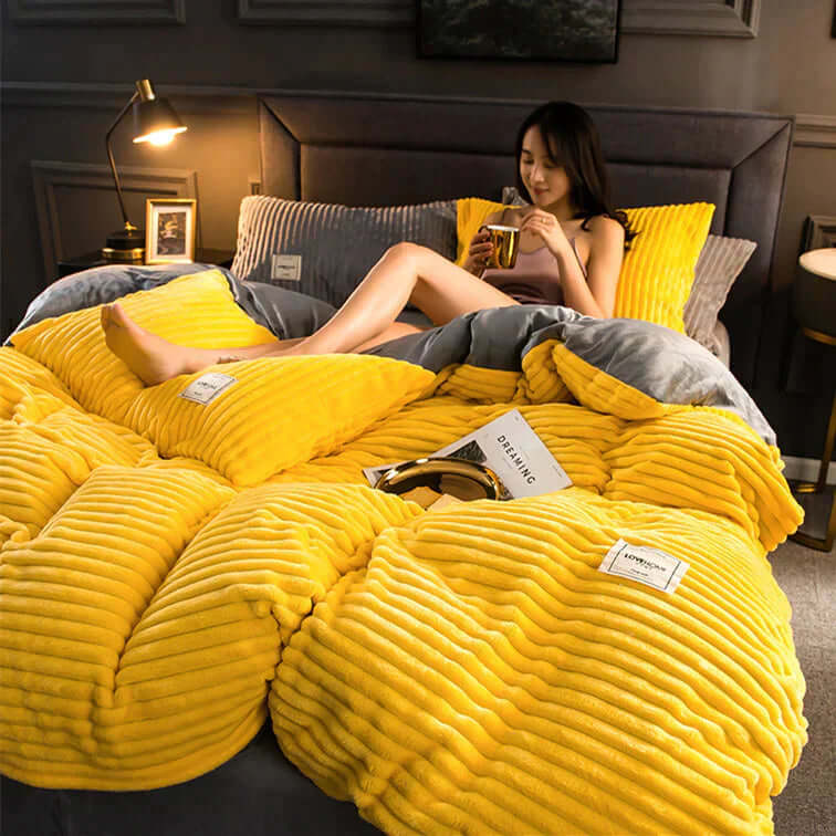 Samt-Fleece Bettbezug für luxuriösen Schlafkomfort