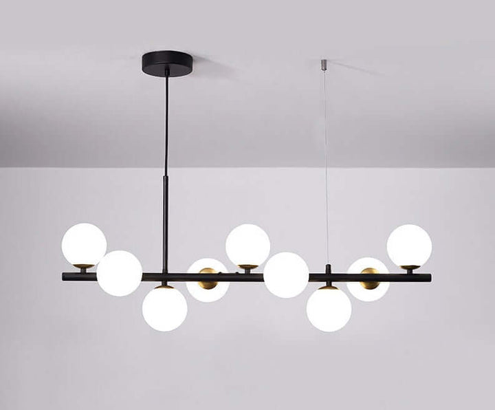 Suspension de table à manger luxueuse en verre