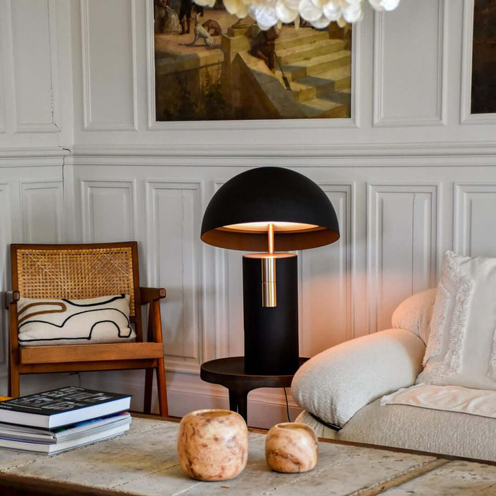 Lampe de table au design moderne avec cylindres rotatifs