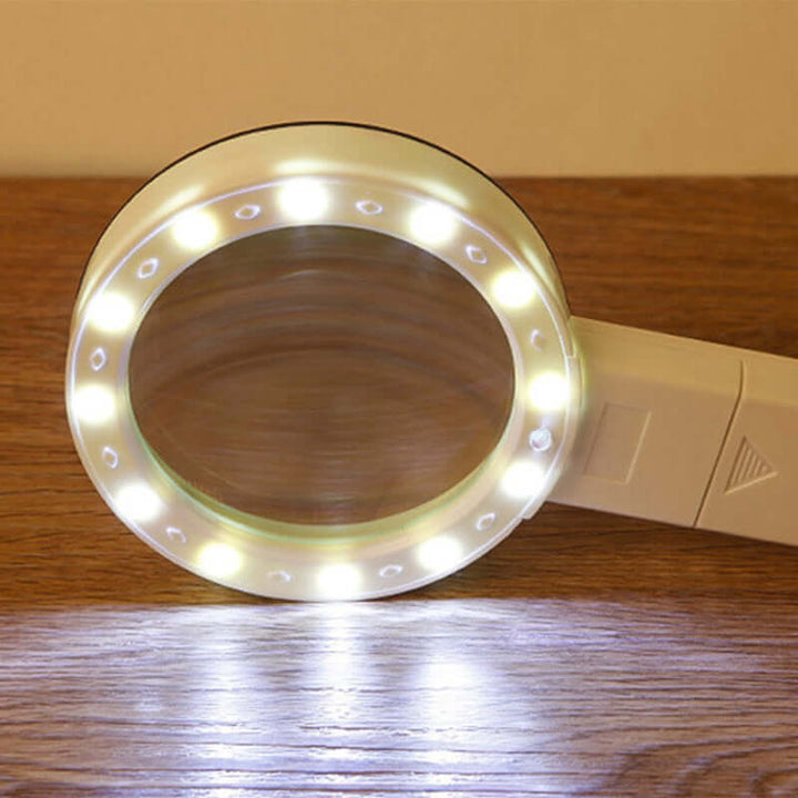 Lampe loupe LED 30x avec loupe