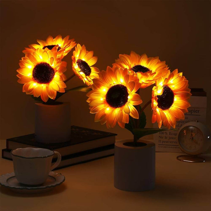 LED Sonnenblumenlampe Stimmungslicht Dekoleuchte
