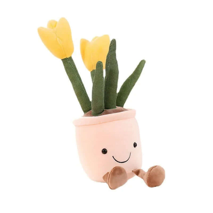 Peluche fleur câline - compagnon d'oreiller doux