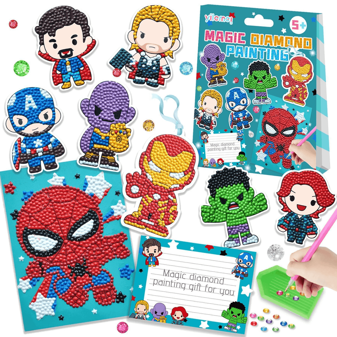 Kit de peinture diamant pour enfants : créations créatives à faire soi-même