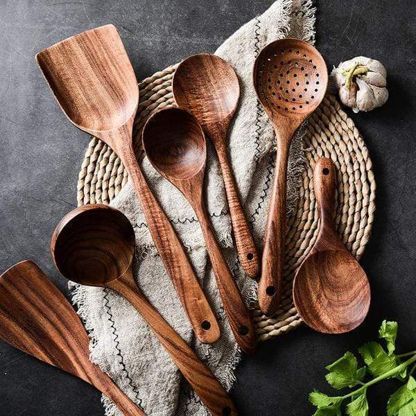 Holz-Küchenhelfer-Set - Natürlich & Langlebig