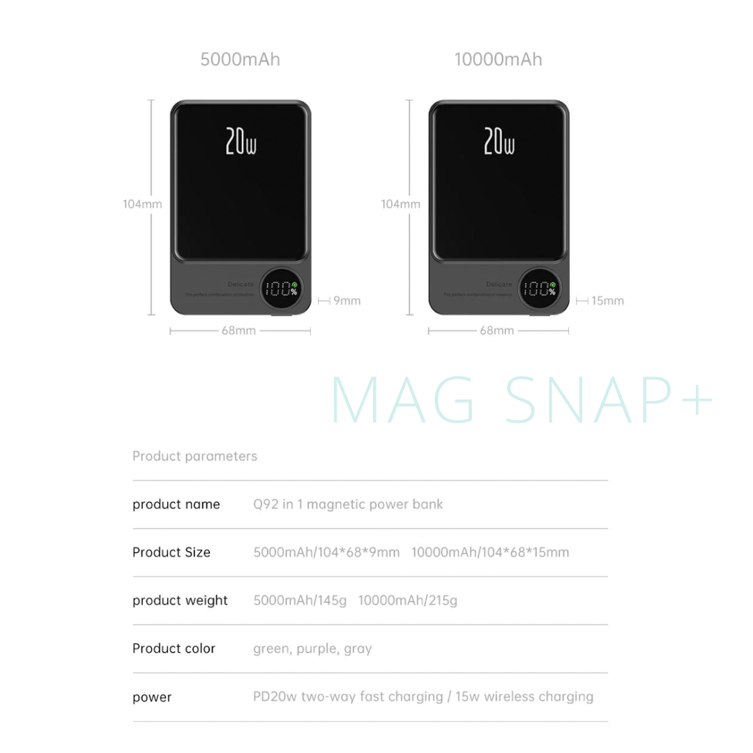 Batterie externe magnétique 5000/10000 mAh
