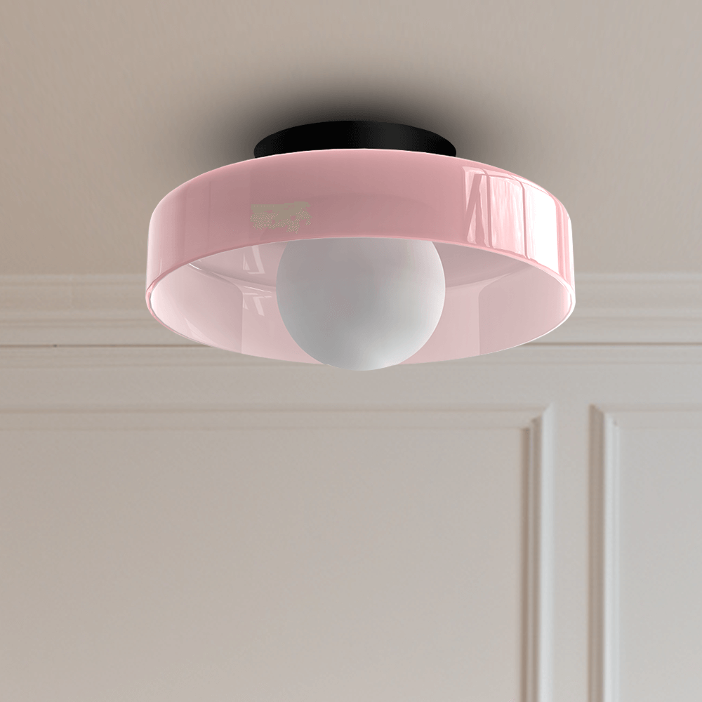 Plafonnier rond moderne en verre
