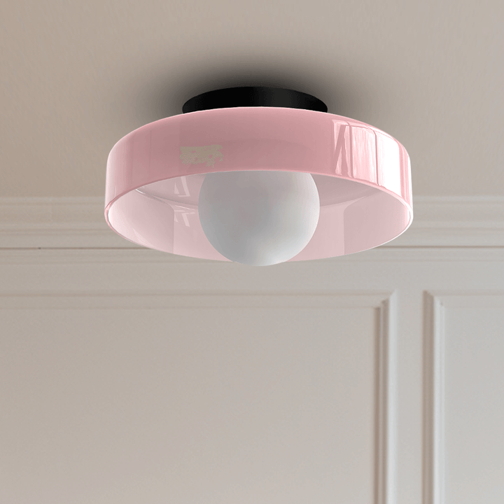 Plafonnier rond moderne en verre