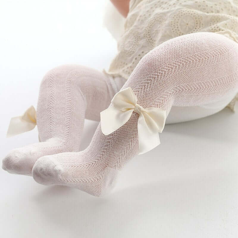 Baby Mädchen Strumpfhose mit Schleife