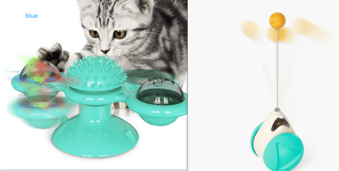 Jouet pour chat avec griffoir et moulin à vent - Interactif