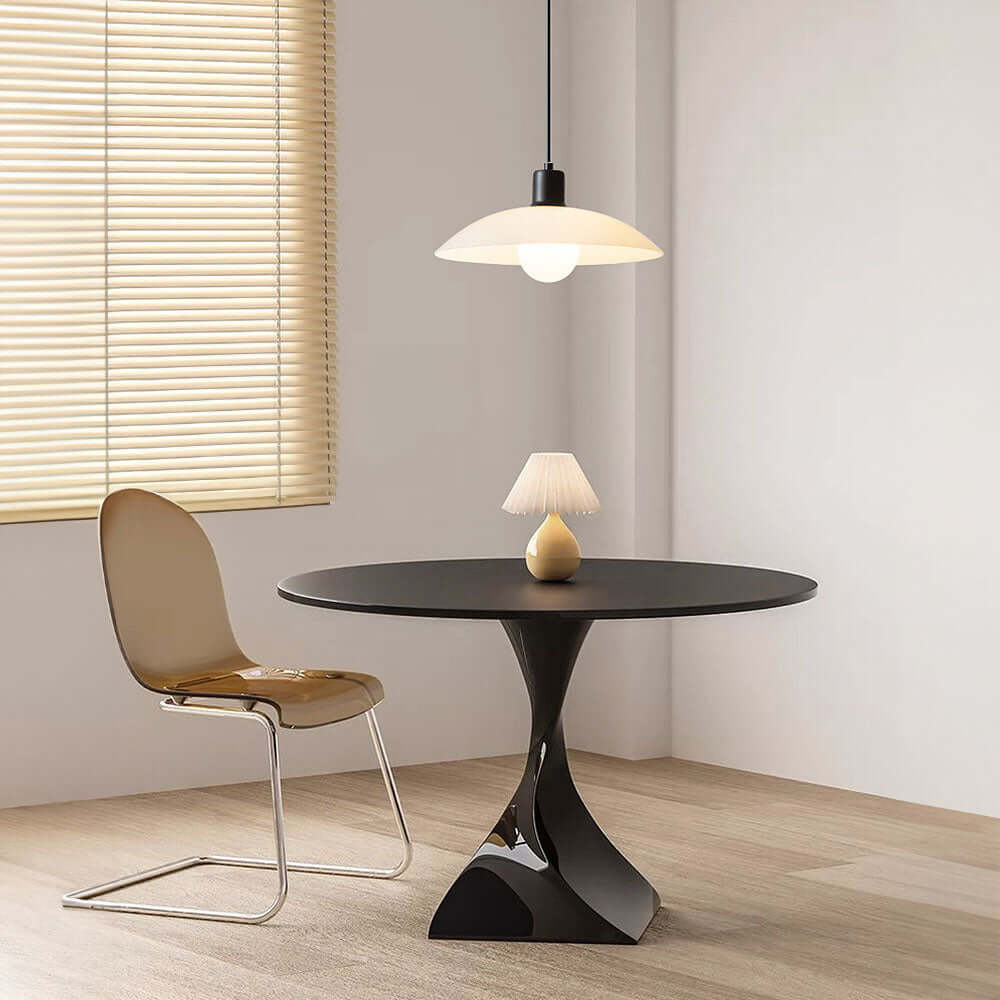 Minimalistische Pendelleuchte Weißglas