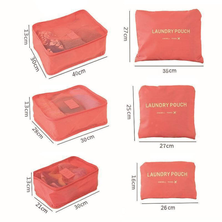 Ensemble de 6 cubes de rangement de voyage