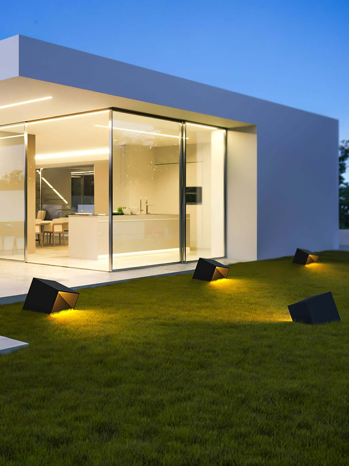 Solar Aussenleuchte Garten LED Würfel IP65