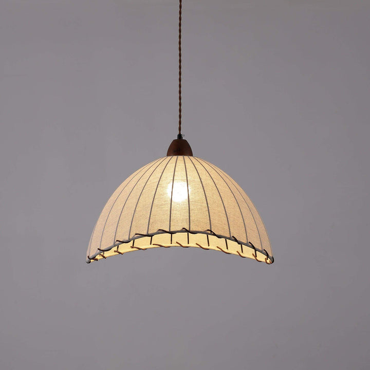 Holz & Stoff Hängeleuchte