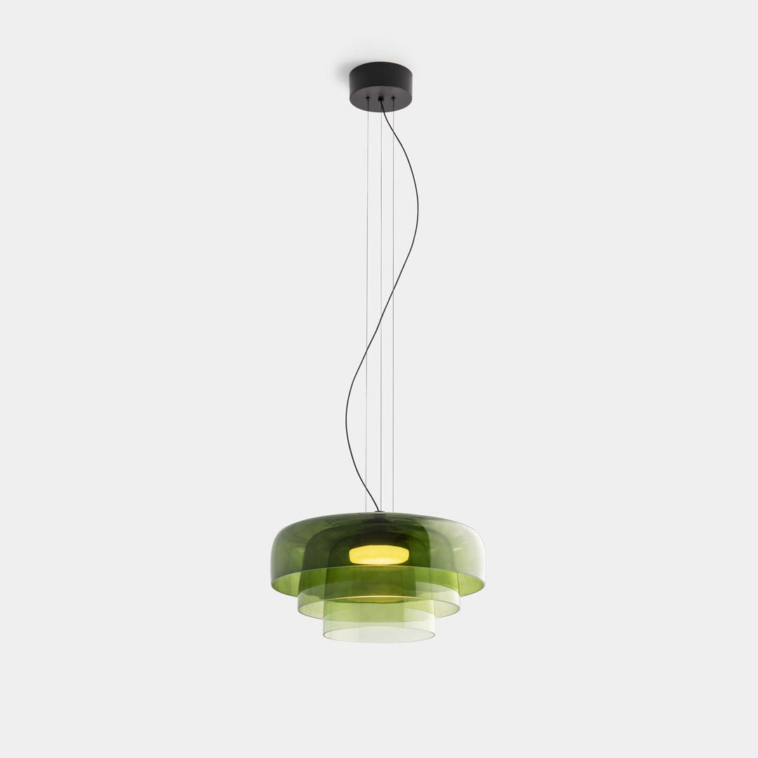 Elegante Glas-Pendelleuchte mit LED