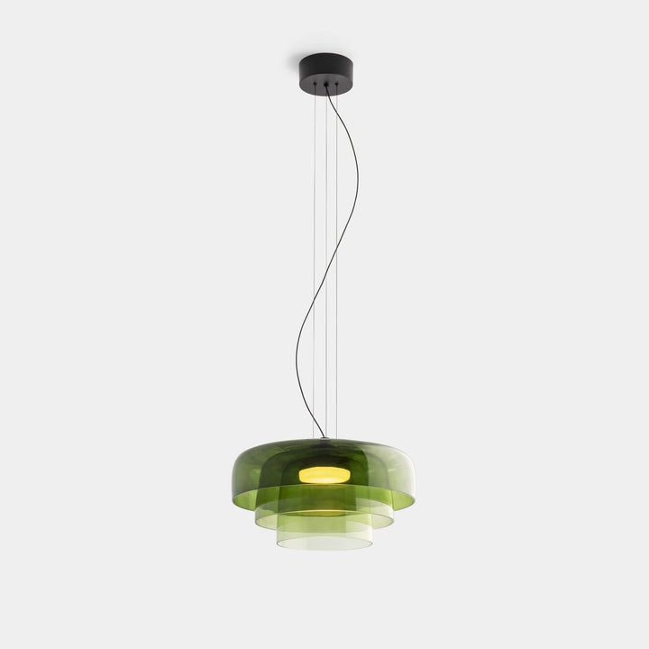Elegante Glas-Pendelleuchte mit LED